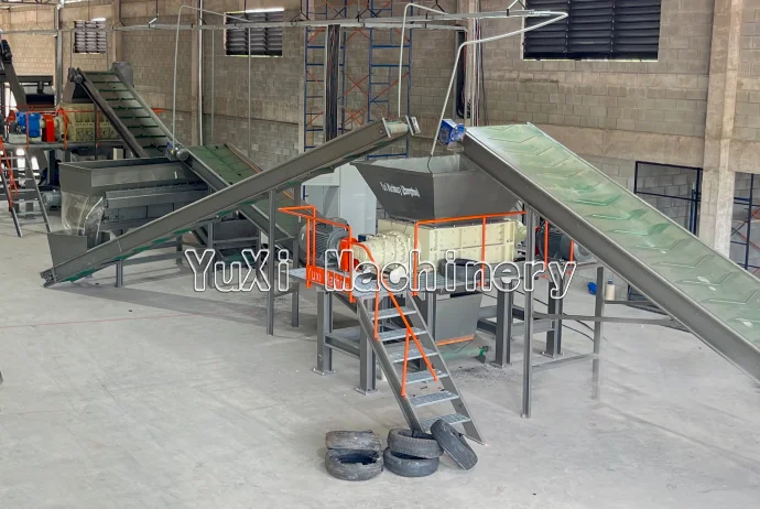 OTR tire shredder machine in Rosario, Argentina