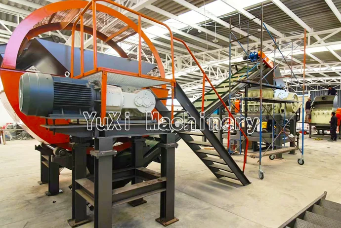 Rubber granulation and fiber removal system in Concepción, Chile